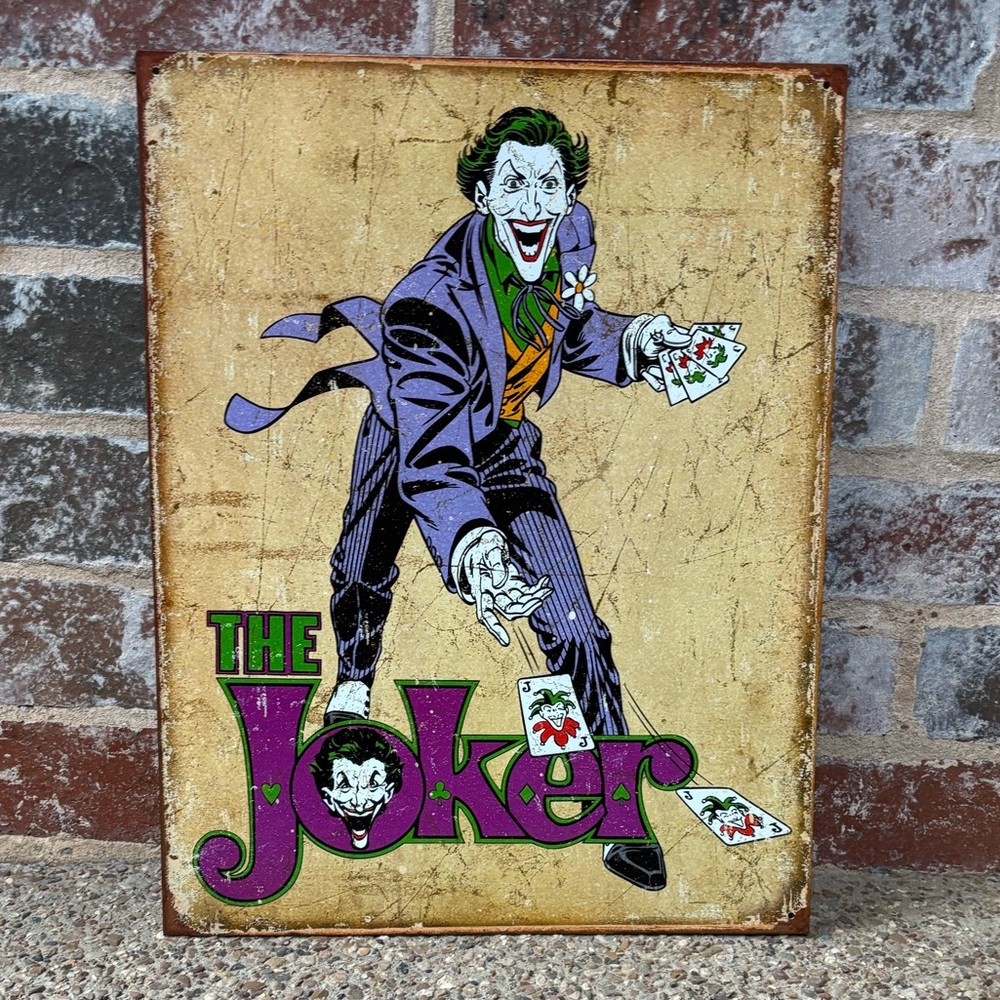 The Joker DC Comics Retro Metal Tin Sign 16" x 12.5”